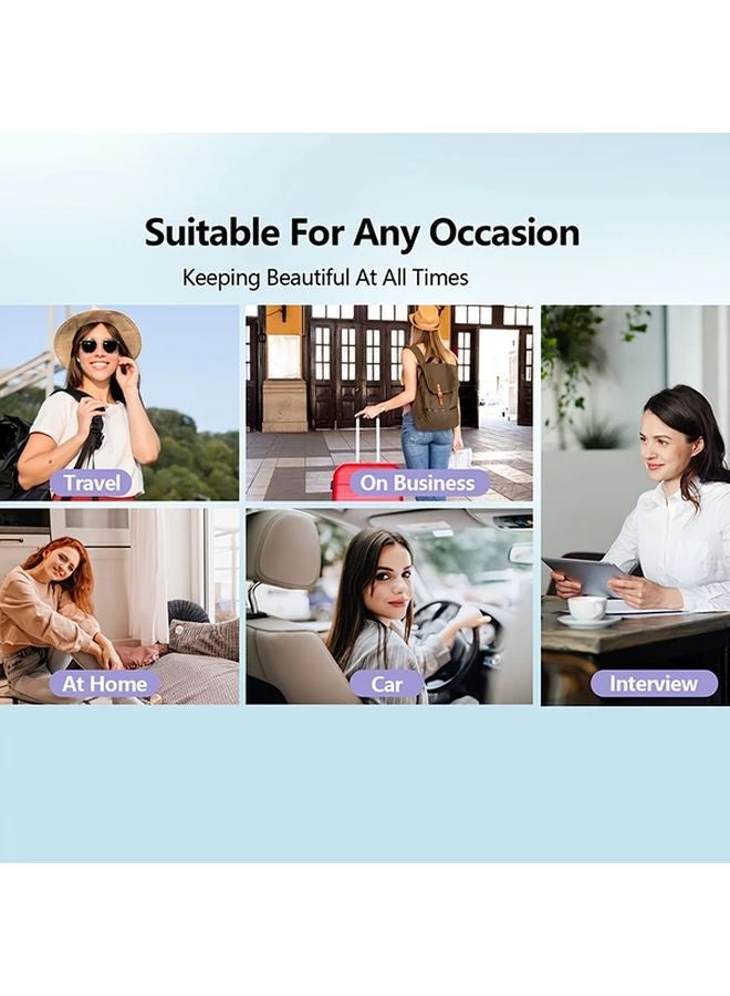 Black Cordless Hair Straightener Brush Rapid Heating USB Rechargeable Lightweight Anti Scald - Image 4